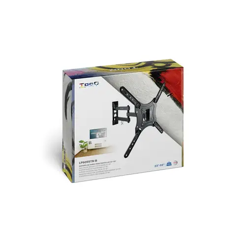 Soporte Giratorio e Inclinable para Monitor / TV LCD, Plasma de 23- 55, con Tres Pivotes, Negro - Imagen 8