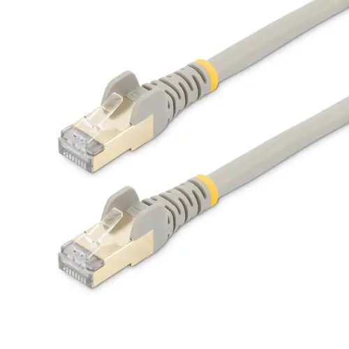 Cable 10m Ethernet CAT6a - Cable de Red de 10 Gigabits Blindado Snagless RJ45 PoE de 100W - Latiguillo STP de 10GbE con Alivio de Tensión - Fluke - UL - TIA - Gris - Imagen 4