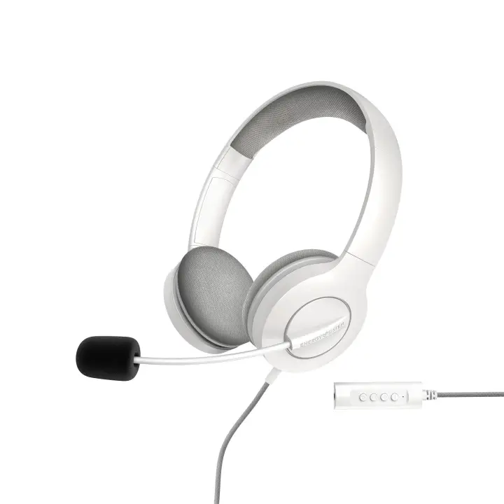 452156 auricular y casco Auriculares Alámbrico Diadema Llamadas/Música USB tipo A Blanco