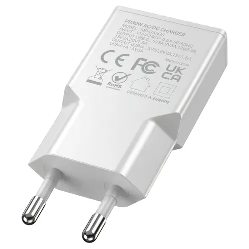 MDGAN30W cargador de dispositivo móvil Blanco - Imagen 2