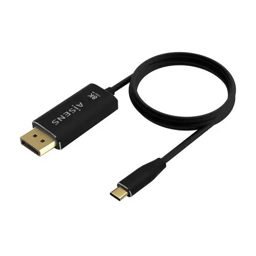 Cable Conversor Aluminio USB-C a Displayport 8K@60Hz, USB-C/M-DP/M, Negro, 1.8M - Imagen 2