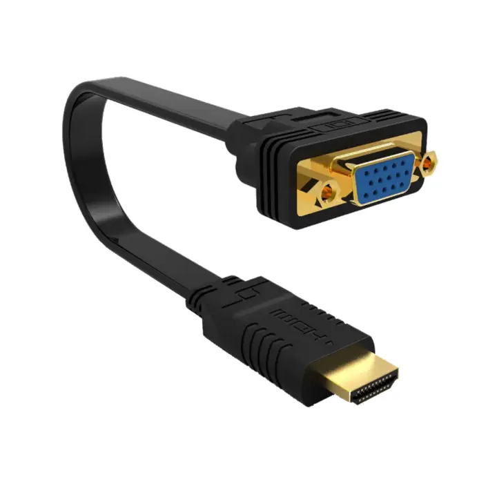 EW9869 adaptador de cable de vídeo 0,15 m HDMI tipo A (Estándar) VGA (D-Sub) Negro