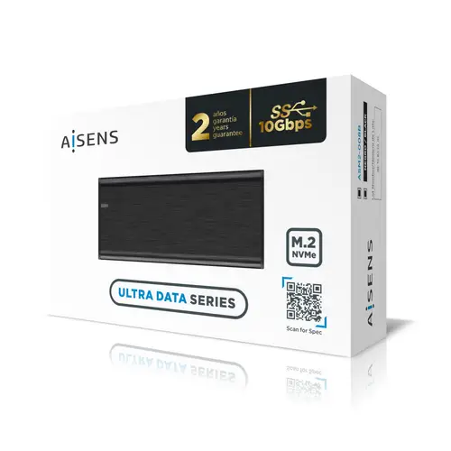 Caja Externa M.2 (NGFF) ASM2-008B NVMe a USB3.2 Gen2, Negra - Imagen 6