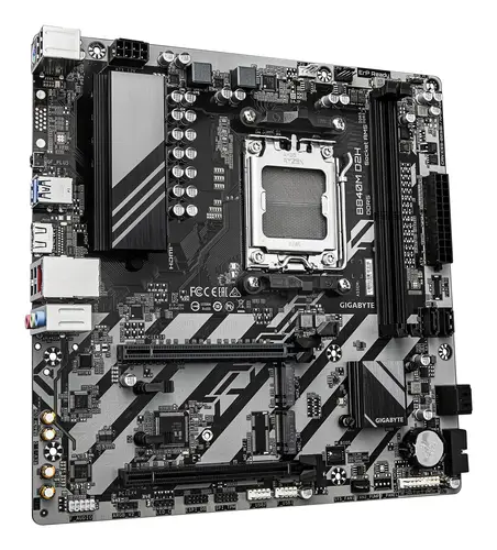 B840M D2H Placa base - Procesadores AMD Ryzen 9000, VRM de 5+2+2 fases, hasta 7600 MHz DDR5, 1xPCIe 4.0 + 1xPCIe 3.0 M.2, LAN 2.5GbE, USB 3.2 Gen 1 - Imagen 3