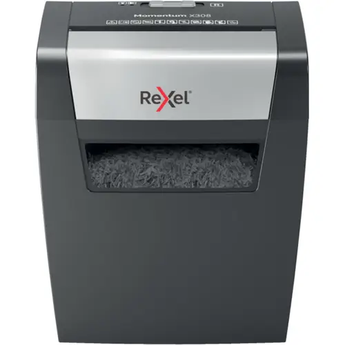 Momentum X308 triturador de papel Corte en partículas Negro, Gris - Imagen 1