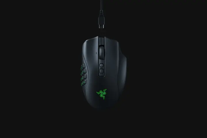 Naga V2 Pro ratón Juego mano derecha RF Wireless + Bluetooth + USB Type-C Óptico 30000 DPI