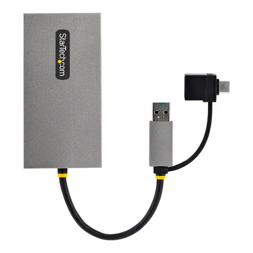 Adaptador de USB a HDMI Doble, USB A/C a 2 Pantallas HDMI (1x 4K30Hz, 1x 1080p), Dongle Integrado USB-A a C, Cable de 11cm, Adaptador USB 3.0 a HDMI, Windows y macOS - Imagen 5
