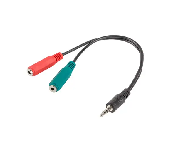 AD-0023-BK cable de audio 0,2 m 3,5mm 2 x 3.5mm Negro