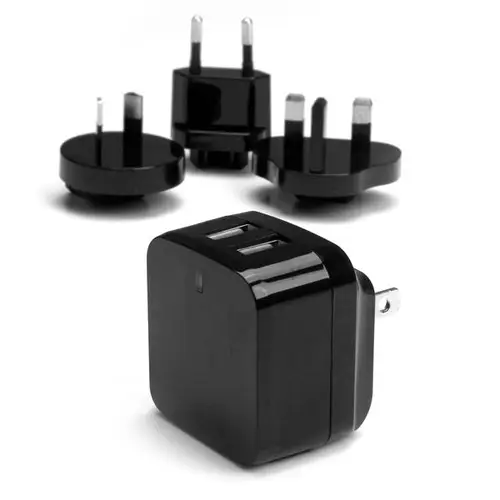 Cargador de Pared USB de 2 Puertos para Tablets Smartphones - Cargador de Alta Potencia para Viajes - Imagen 1