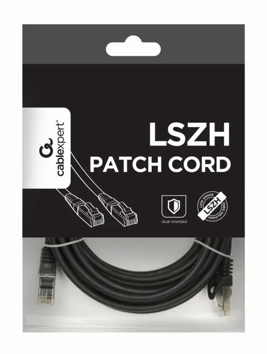 PP6A-LSZHCU-BK-5M cable de red Negro Cat6a S/FTP (S-STP)