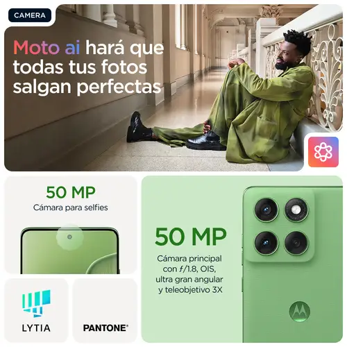 edge 60 16,9 cm (6.67") SIM doble Android 15 5G USB Tipo C 8 GB 512 GB 5200 mAh Verde - Imagen 15