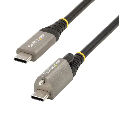 Cable de 1m USB-C con Tornillo Superior de Fijación -10Gbps - Cable Tipo C USB 3.2 Gen 2 - con Carga por Entrega de Alimentación PD de 100W (5A), Modo Alt de DP - Imagen 1