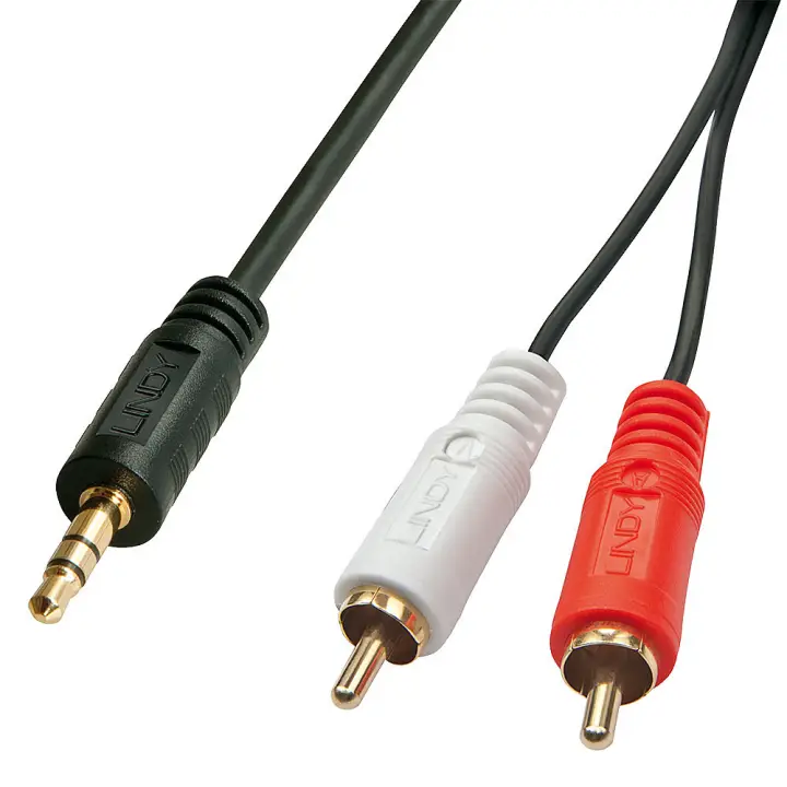 35681 cable de audio 2 m 3,5mm 2 x RCA Negro, Rojo, Blanco