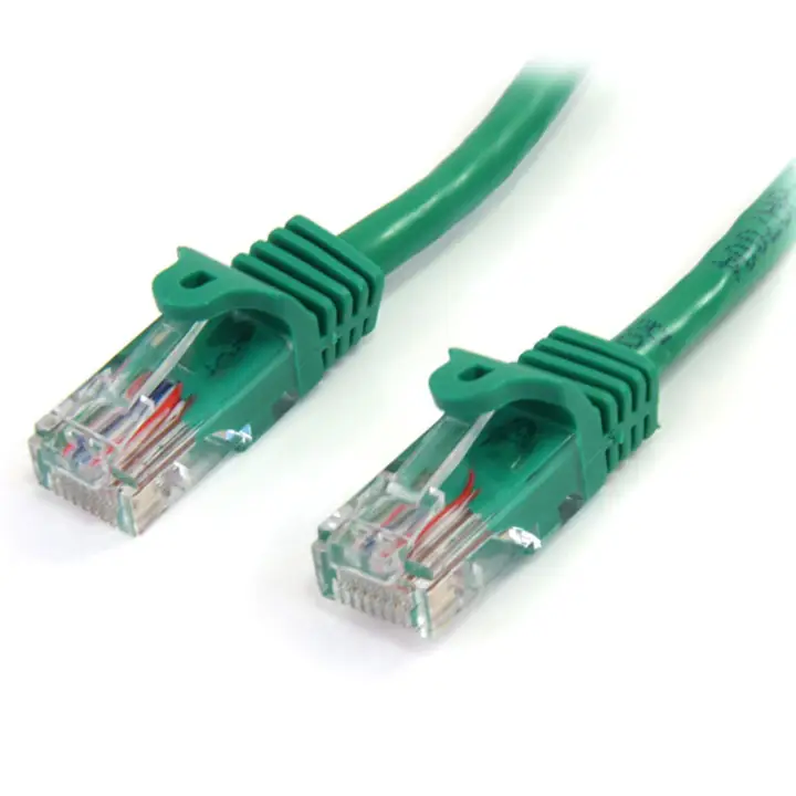 Cable de 3m Verde de Red Fast Ethernet Cat5e RJ45 sin Enganche - Cable Patch Snagless