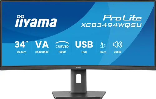 ProLite XCB3494WQSU-B1 pantalla para PC 86,4 cm (34") 3440 x 1440 Pixeles UltraWide Quad HD LED Negro - Imagen 1