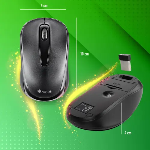 EASY GAMMA ratón Oficina Ambidextro RF inalámbrico Óptico 1200 DPI - Imagen 5