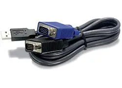 1.8m USB/VGA cable para video, teclado y ratón (kvm) Negro 1,8 m