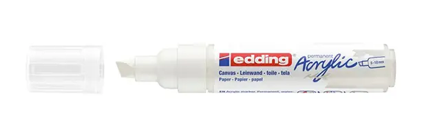 5000 Acrylic Marker Broad marcador permanente Punta de cincel Blanco 1 pieza(s)
