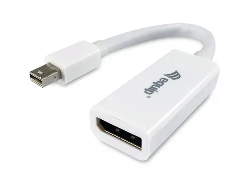 Adaptador de Mini DisplayPort a DisplayPort, color blanco - Imagen 1
