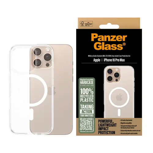 ® HardCase Transparent w. White MagSafe iPhone 16 Pro Max funda para teléfono móvil Transparente - Imagen 2