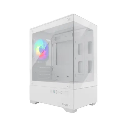 GAMING CAJA MATX GM200 VISION LITE BLANCA USB-C 3.2 GEN1 SIN FTE + 1 VENT. ARGB - Imagen 2