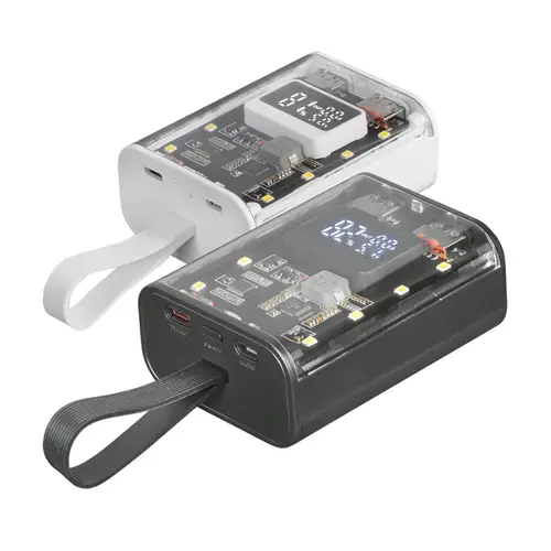 MPK-10K, Power Bank Compacta 22.5W, Carga Rápida QC3.0 & PD3.0 10000mAh, Monitorización Inteligente de Batería con Carga Múltiple, Cordón + Linterna LED, Conectividad Universal, Negro - Imagen 2