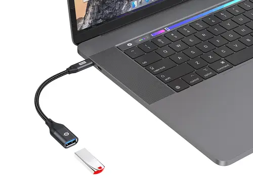 ABBY18B cambiador de género para cable USB-C USB-A Negro - Imagen 6