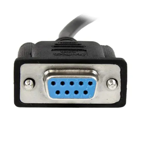 Cable de 1m Nulo de Módem Serie RS232 DB9 - Hembra a Hembra - Color Negro - Imagen 3