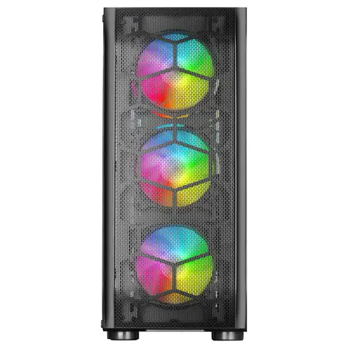 MC-KX, Torre Gaming Premium E-ATX, Sistema CPU Freezer, 5 Ventiladores ARGB Ultra-silenciosos, Controladora ARGB y Mando RF, Frontal Mesh, Negro - Imagen 3