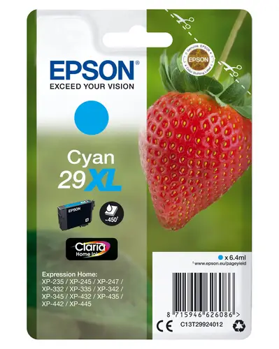 Strawberry Singlepack Cyan 29XL Claria Home Ink - Imagen 1