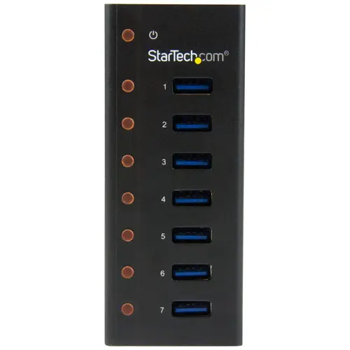 Concentrador USB 3.0 de 7 Puertos con Caja de Metal - 5Gbps - Hub de Sobremesa o Montaje en Pared - Imagen 3