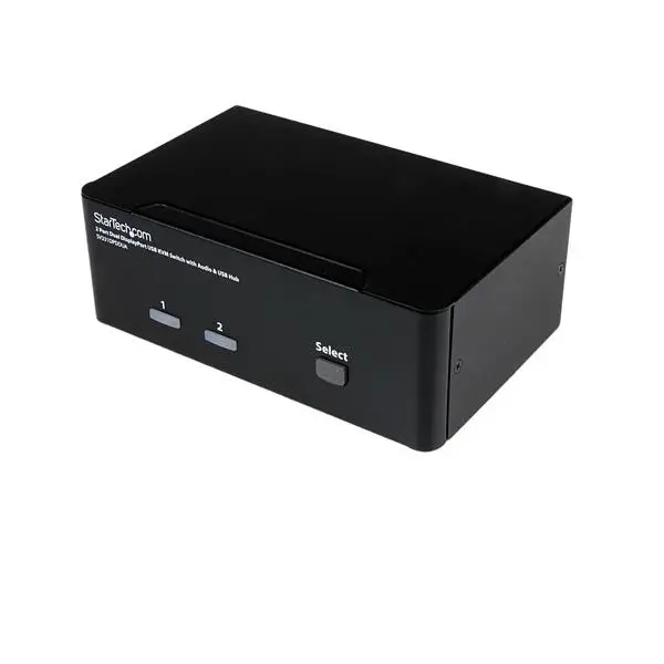 Conmutador Switch KVM - 2 puertos USB 2.0 - Audio Vídeo DisplayP..