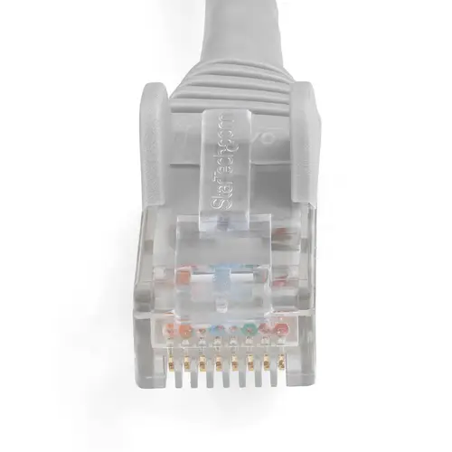 Cable Ethernet CAT6 de 5m - LSZH - Cable de Red de 10 Gigabits de 650MHz y PoE de 100W UTP sin Enganches (Snagless) con Alivio de Tensión - Gris - CAT 6 - ETL - Imagen 2