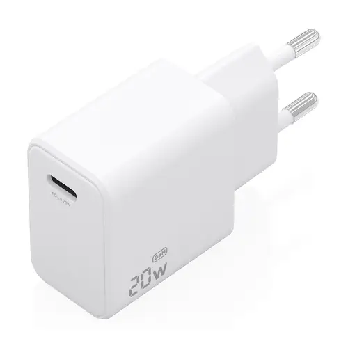 Cargador GaN USB-C PD3.0 1xUSB-C 20W, Blanco - Imagen 2