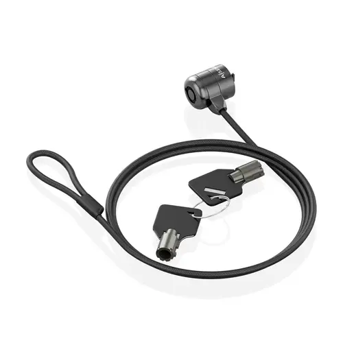 Cable de seguridad con cerradura de llave para ordenador, monitor, portátil 1.5m - Imagen 2