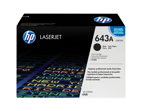 Cartucho de tóner original LaserJet 643A negro - Imagen 1