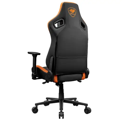 CGR-DFL Silla para videojuegos de PC Asiento acolchado tapizado Negro, Naranja - Imagen 12