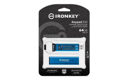 IronKey Keypad 200 de 64 GB, FIPS 140-3 nivel 3 (pendiente) cifrado AES-256 - Imagen 1