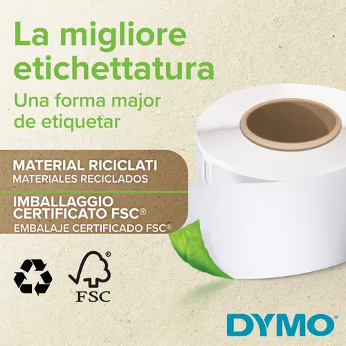 LW etiquetas auténticas de tarjeta de identificación pequeñas | 41 mm × 89 mm | 12 rollos de 300 etiquetas con reverso fácil de retirar (3.600 unidades) | para etiquetadoras LabelWriter - Imagen 5