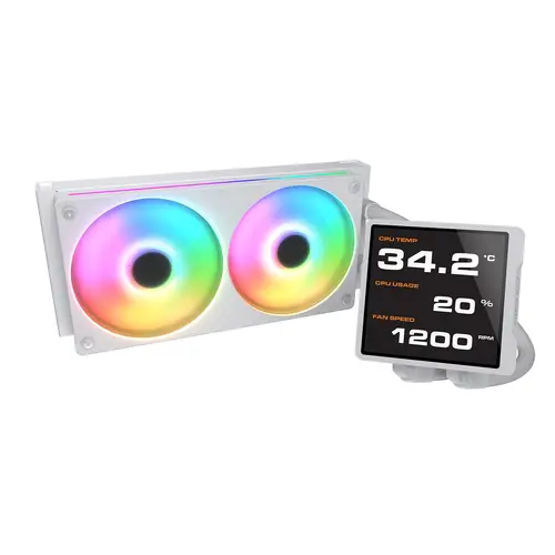 CGR-PSDVPRGB-W-240 Procesador Sistema de refrigeración líquida todo en uno 12 cm Blanco - Imagen 2