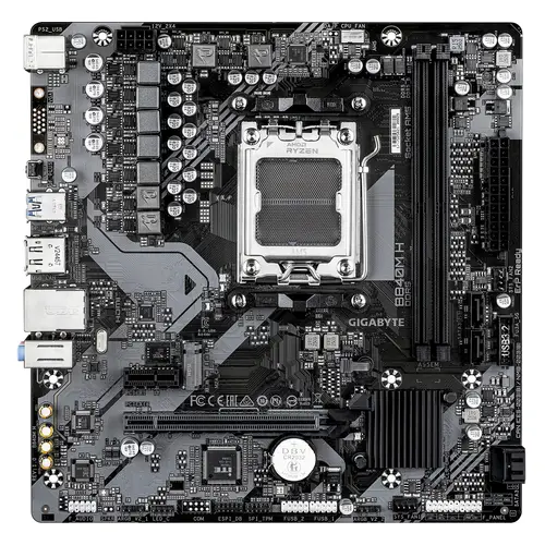 B840M H Placa Base - Procesadores AMD Ryzen 9000, VRM de 5+2+2 fases, hasta 7200MHz DDR5 (O.C), 1xPCIe 4.0 M.2, LAN 1GbE, USB 3.2 Gen 1 - Imagen 2