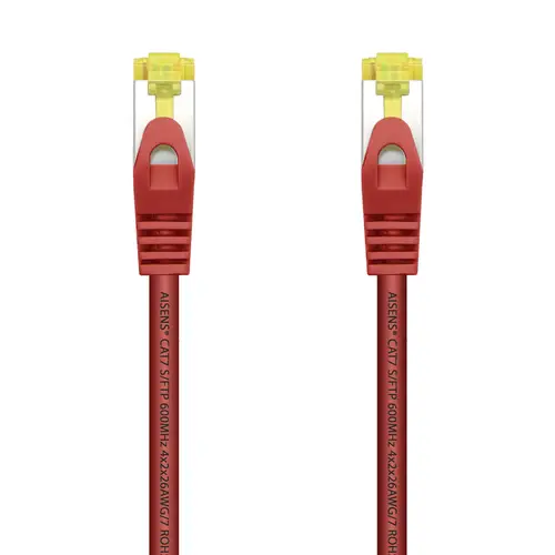 Cable De Red Latiguillo RJ45 LSZH Cat.7 600 MHz S/FTP PIMF AWG26, Rojo, 25 cm - Imagen 1