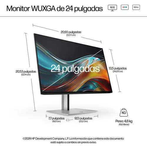 Monitor Pro de la serie 7 de 24 pulgadas con resolución WUXGA: 724pn - Imagen 4