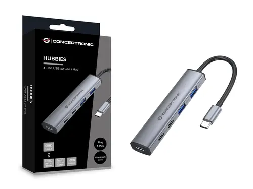 HUBBIES22G hub de interfaz USB 3.2 Gen 1 (3.1 Gen 1) Type-C 5000 Mbit/s Gris - Imagen 5
