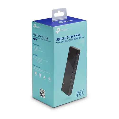 UH700 hub de interfaz USB 3.2 Gen 1 (3.1 Gen 1) Micro-B 5000 Mbit/s Negro - Imagen 2