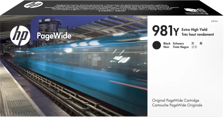 Cartucho original PageWide 981Y negro de alto rendimiento