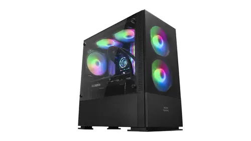 MCZ, Caja PC Compacta Premium, MicroATX, Panel + Frontal Mesh, Negro - Imagen 2