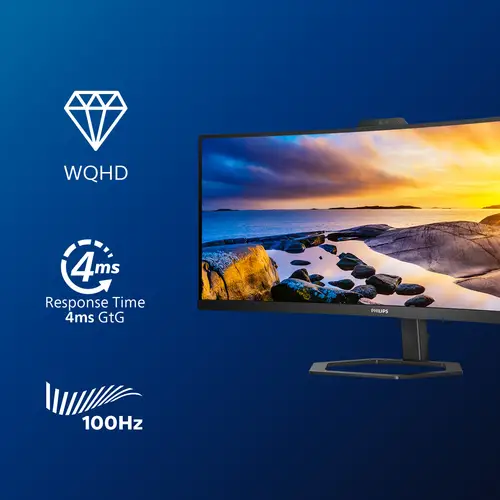 5000 series 34E1C5600HE/00 LED display 86,4 cm (34") 3440 x 1440 Pixeles 4K Ultra HD Negro - Imagen 5