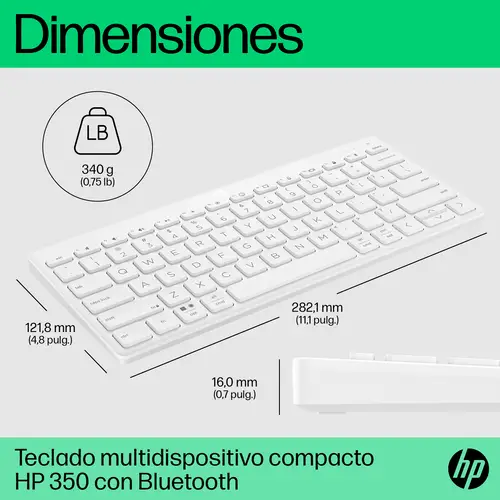 Teclado multidispositivo compacto 350 con Bluetooth - Imagen 6
