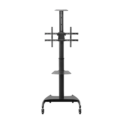 Soporte de Suelo ECO con Ruedas y Manivela, Bandeja para DVD y Soporte de Cámara para Monitor/TV 50Kg de 37-70, Negro - Imagen 2